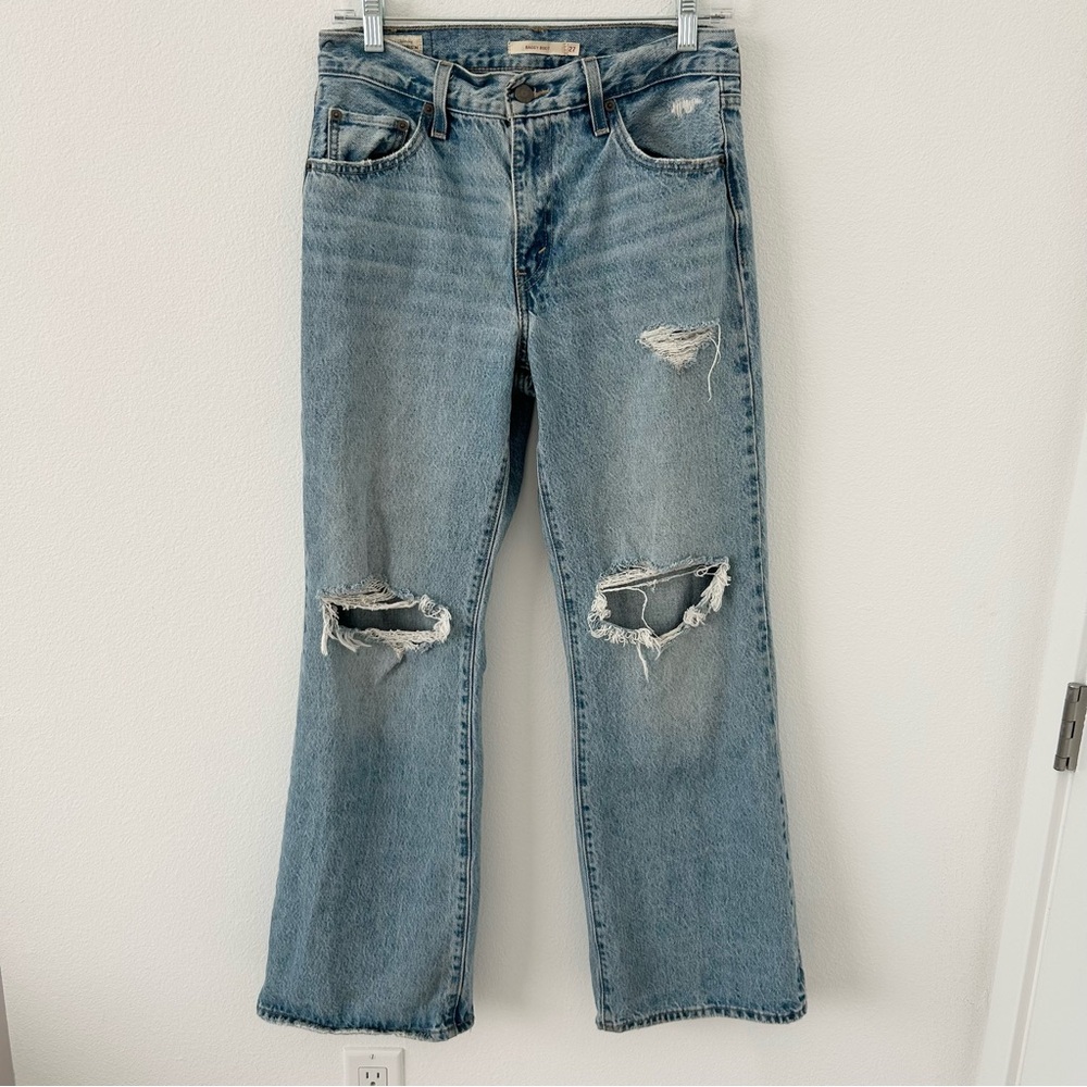 Levi’s Distressed Baggy Boot Cut Jeans
